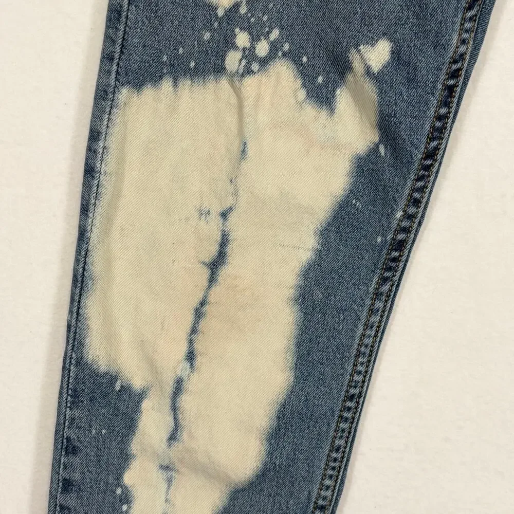 Levi’s 510 Skinny Jeans 28x32 Bleach Splatter Distressed Denim Mens Streetwear